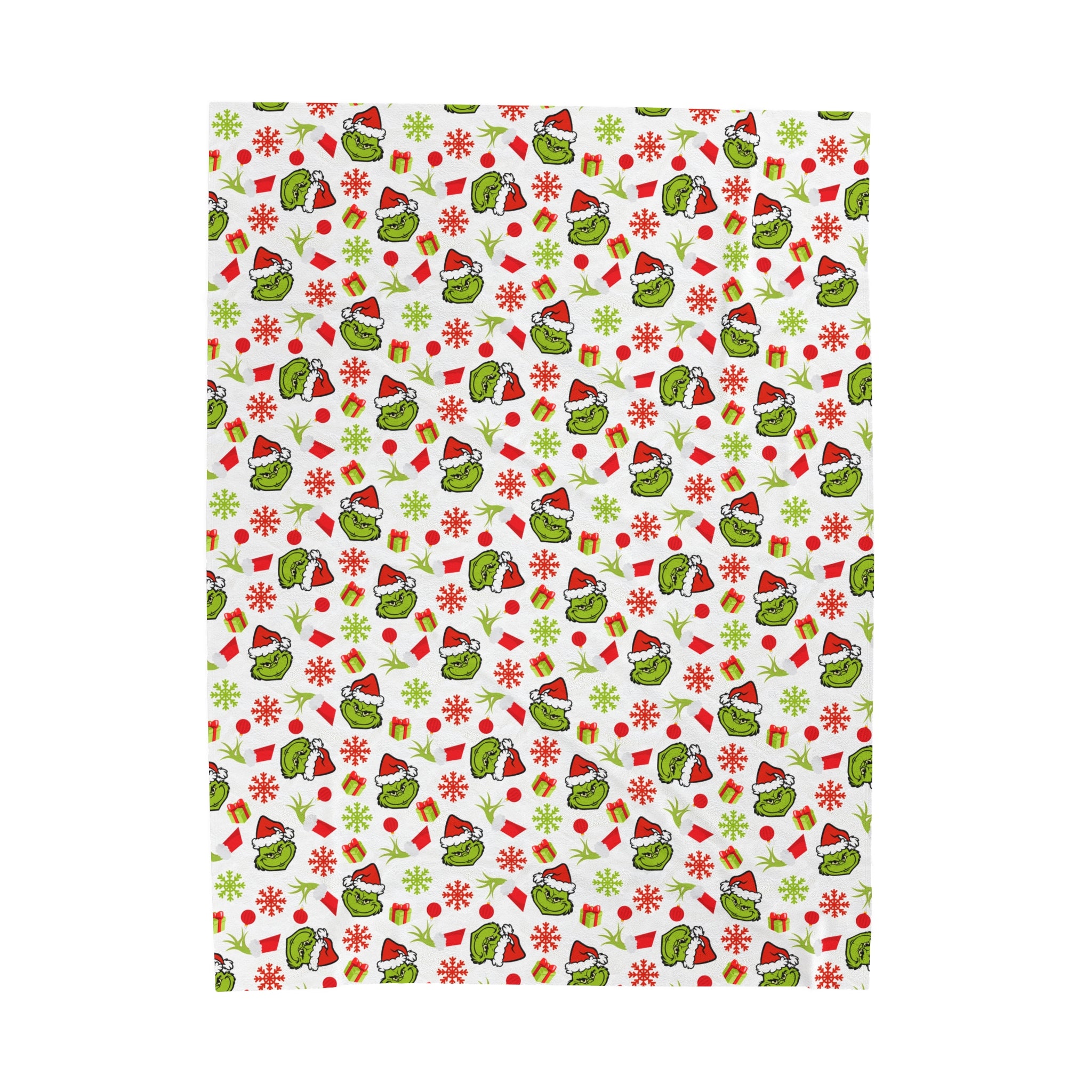 The Grinch- Velveteen Plush Blanket by CuddleLux Bliss - Creations by Chris and Carlos